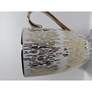 Certified International Textured Gold Line Mug - Modern Organic Design